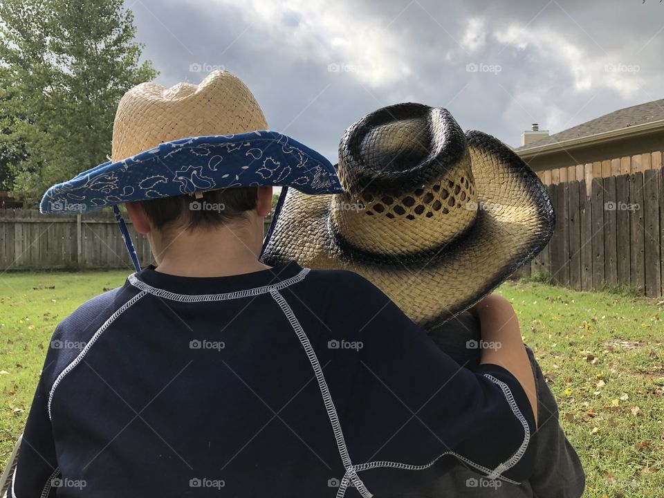 Cute little boys in hats