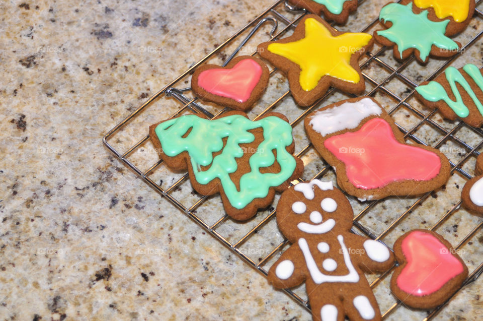 A holiday tradition baking homemade gingerbread cookies. 