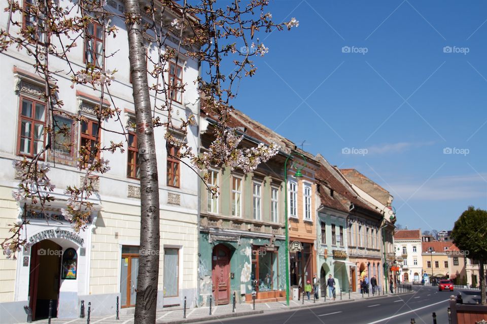 springtime in town, 
Brasov, Romania,