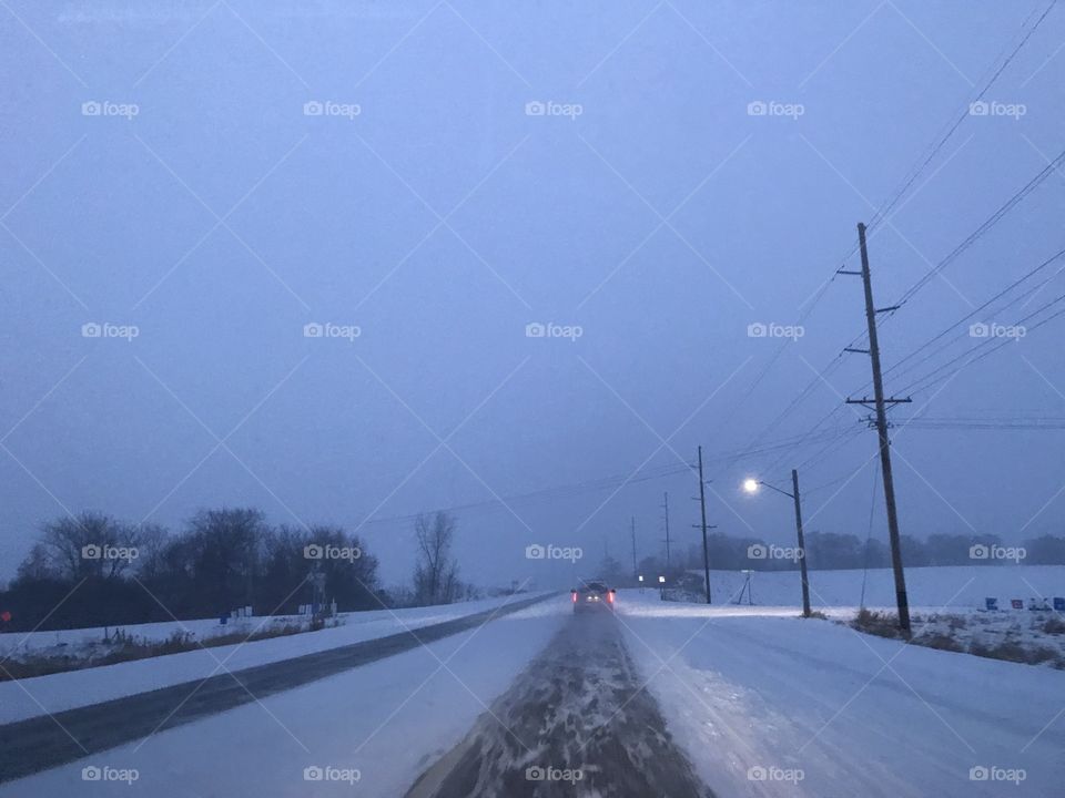 Snowy road!