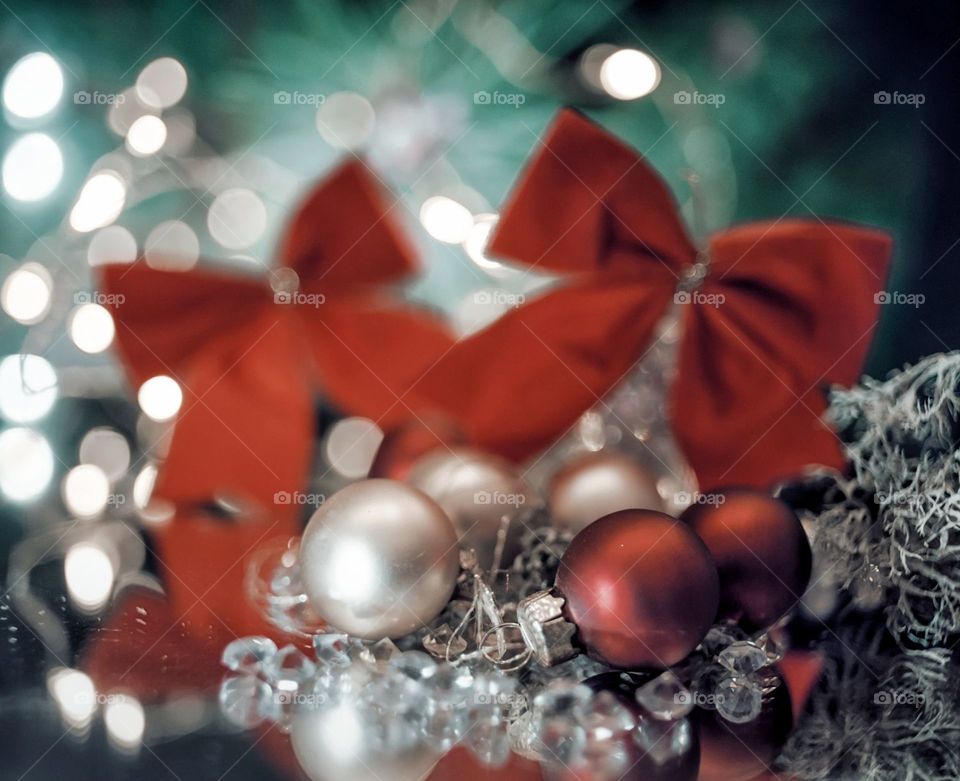 Glitter beautiful macro texture bokeh background bolls red shine