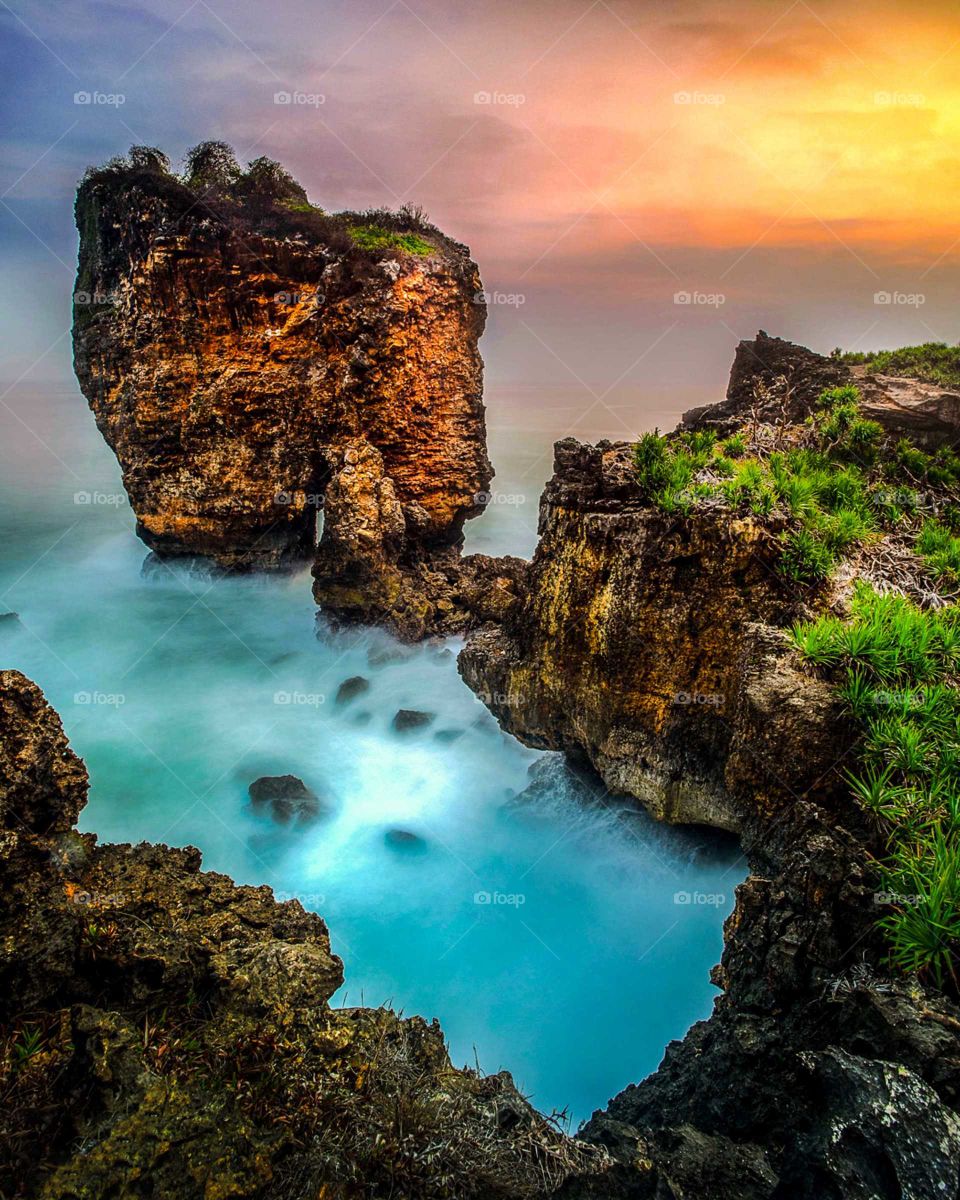 The Gunung Kidul (Kidul Mount) Molar Beach.