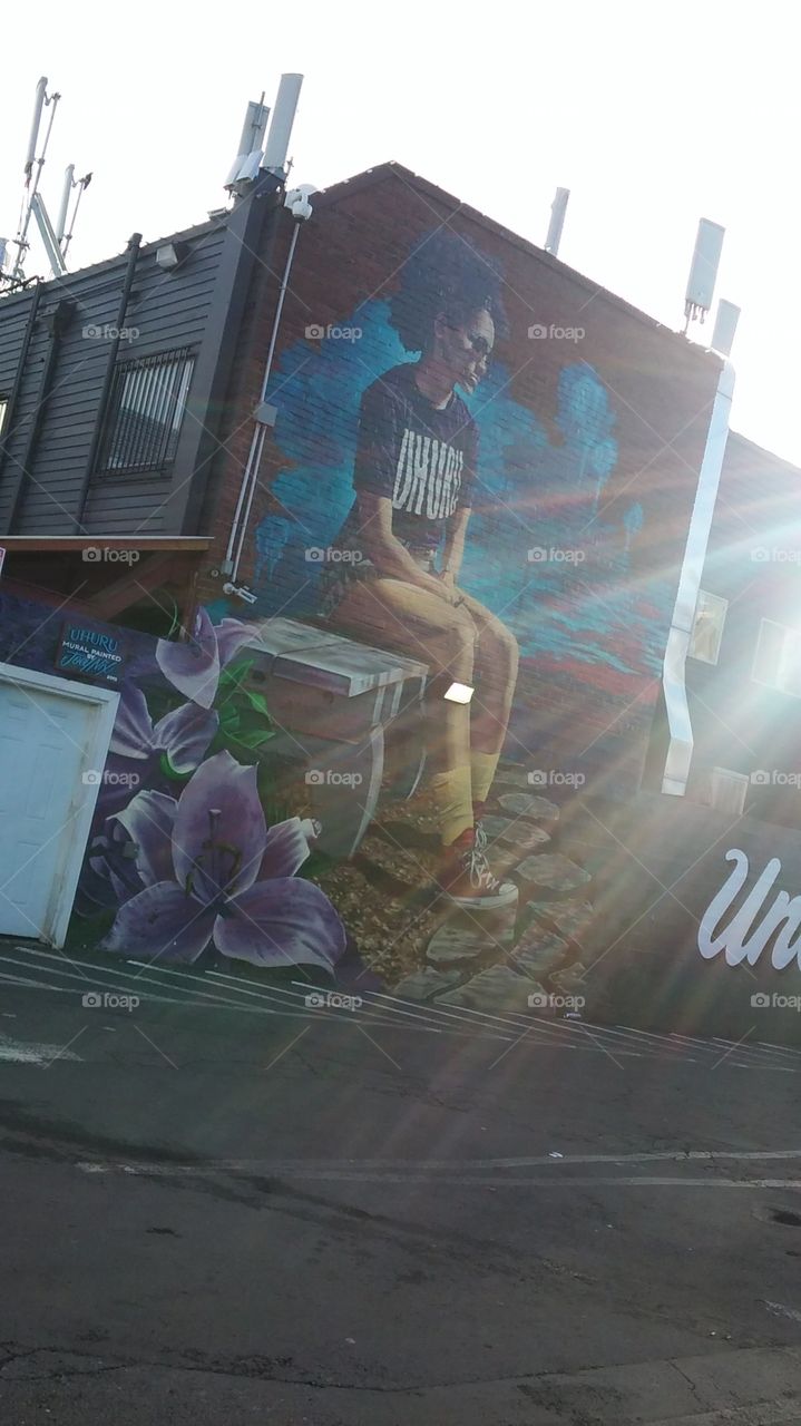 Portrait On A Brick Wall