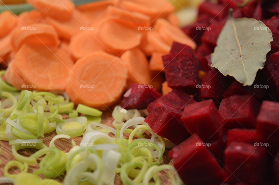 vegetables and spices to prepare a soup