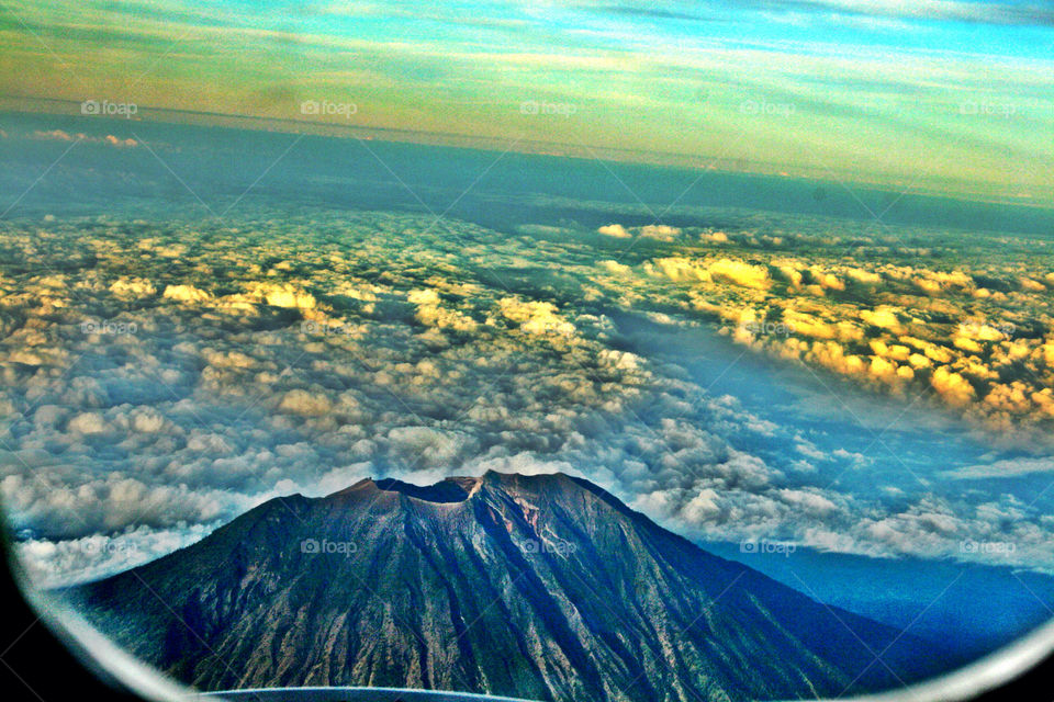 Caldera of Batur's Mountain Bali Indonesia