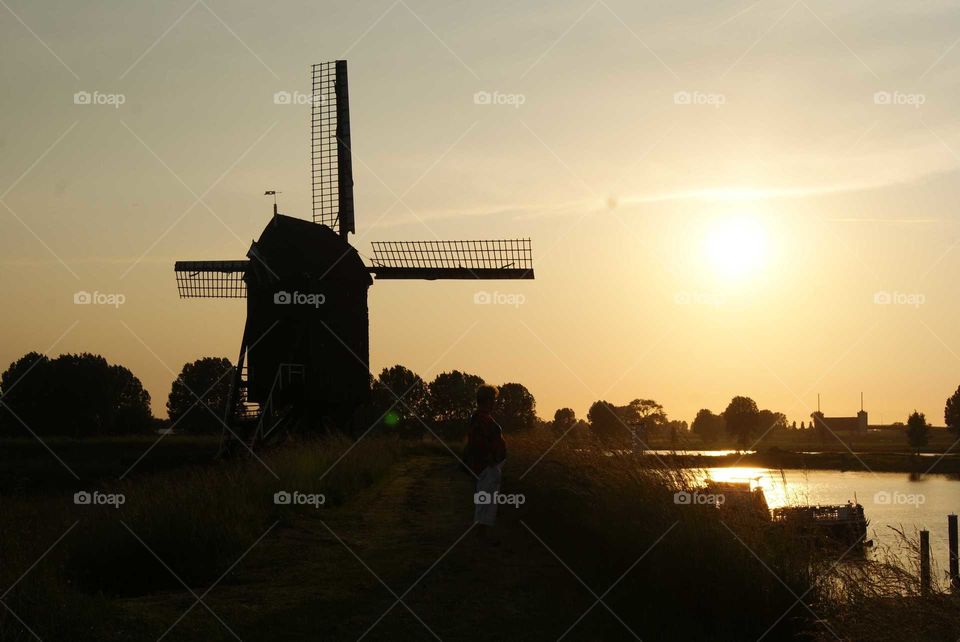 Windmill Holland culture landscape