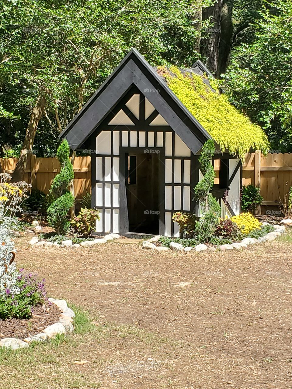 little house in  garden
