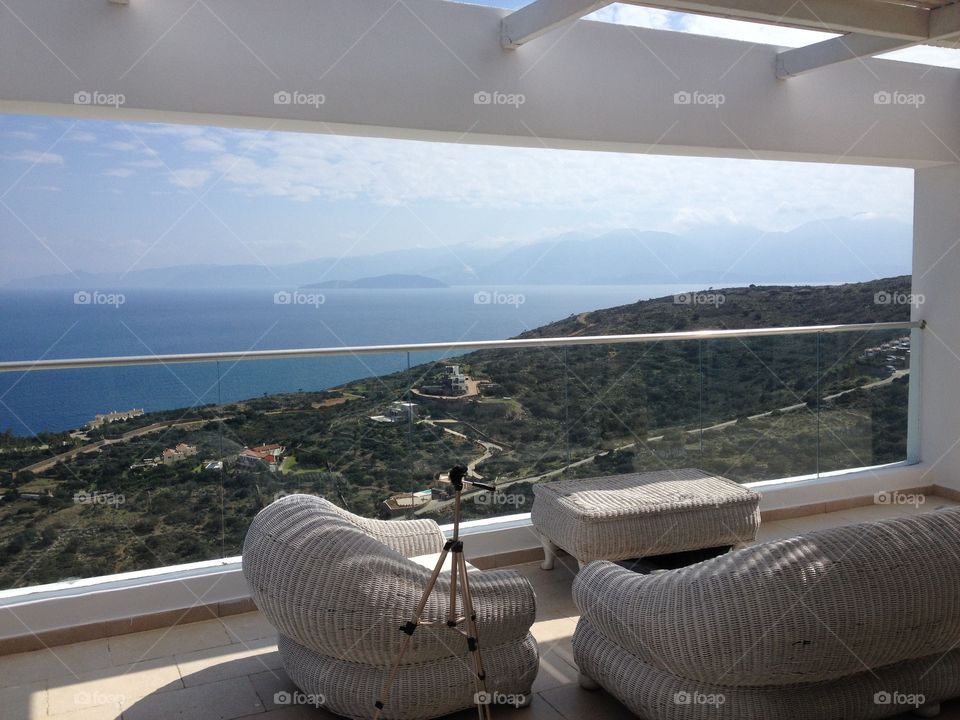 View from villa in Crete, Greece 