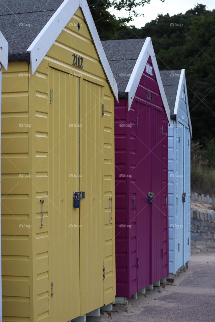 Triangles beach huts