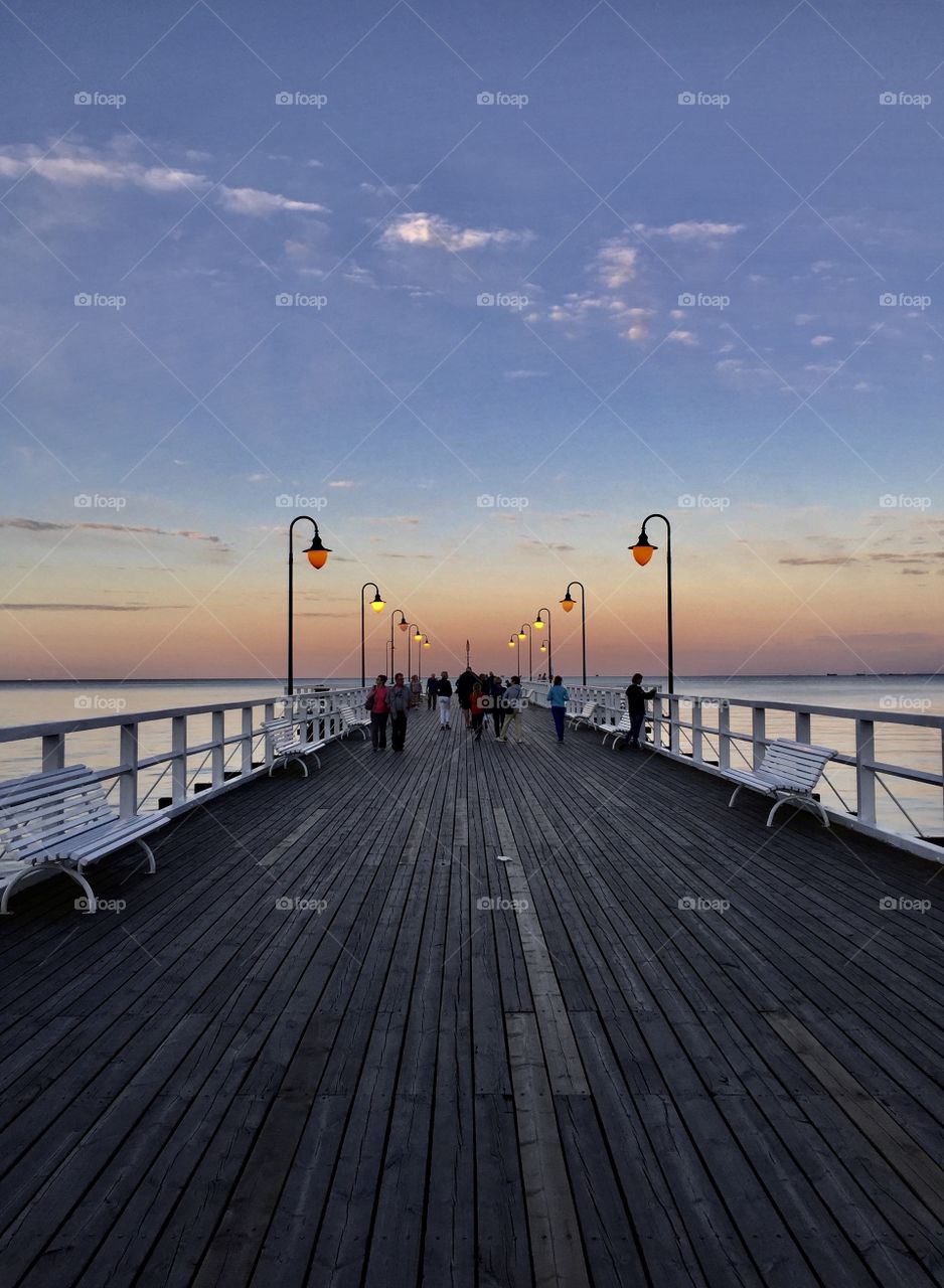 sunset at the pier