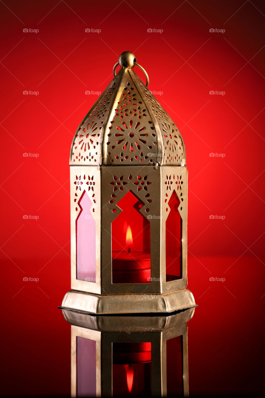 Islamic decorative lantern lamp for Ramadan Kareem and eid celebration