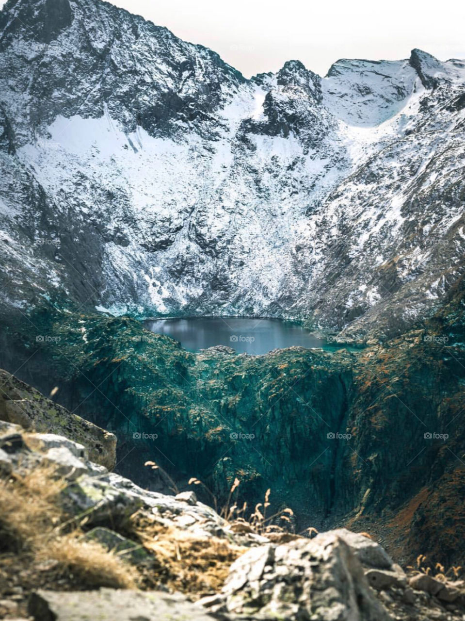 Beautiful lake view from top