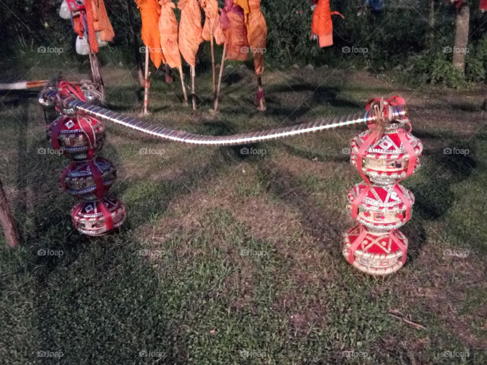 Lord Shiva's devotee- sacred Ganga Water.