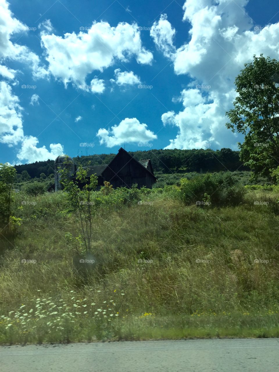 The countryside and sky in New York State.