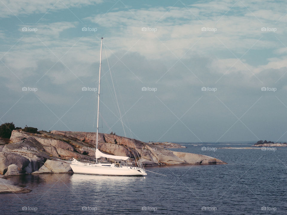 Sailboat in the Stockholm archipelago