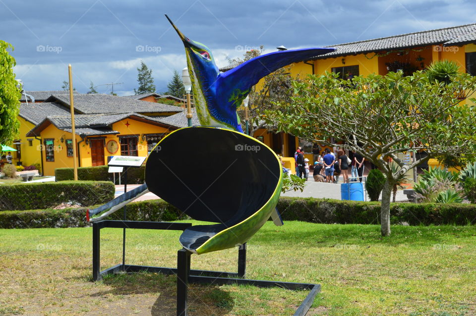 Latino Hummingbird Statue