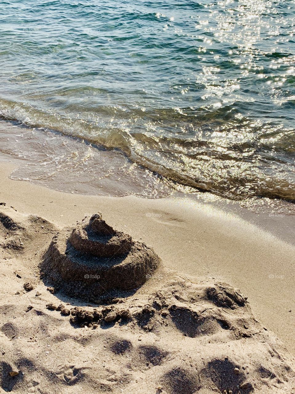 Always on the last day of vacation on the seashore build sand castles