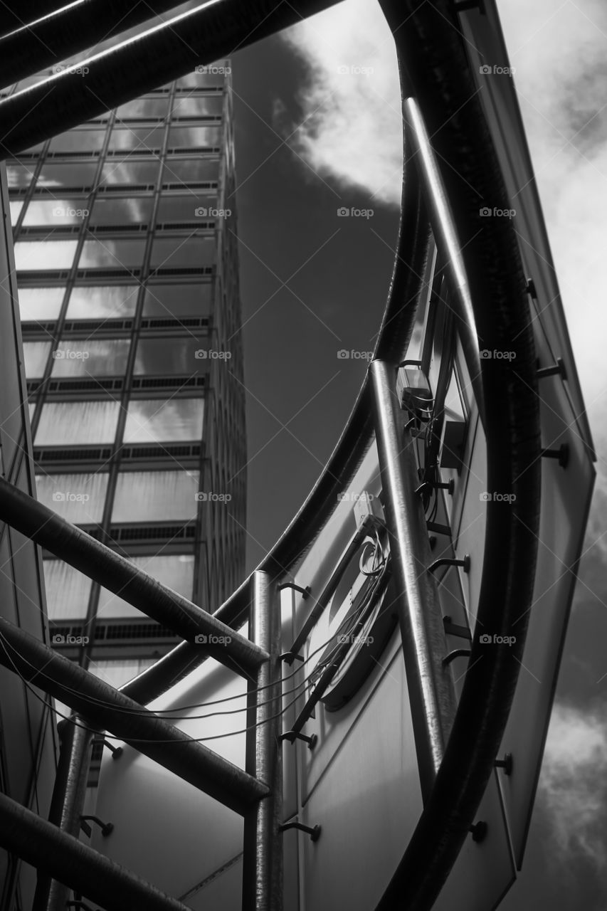 Office block architecture monochrome