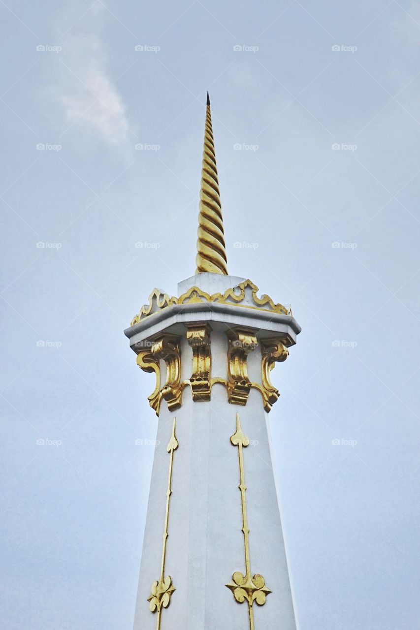 unicorn horn ornament on top of tugu jogja monument, Jogjakarta, Indonesia