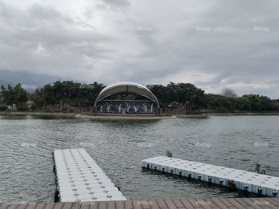view of the city of the park in the morning