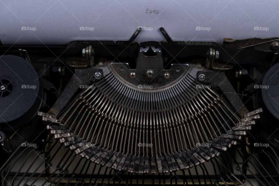 foap word from a manual typewriter