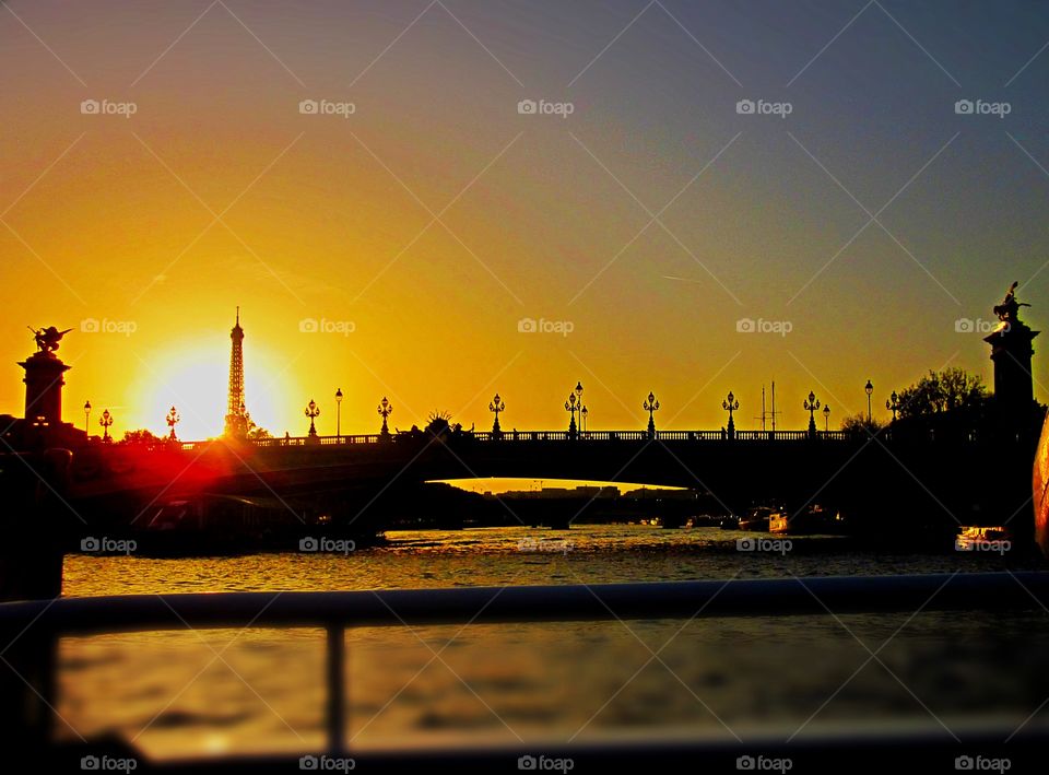 Paris Sunset with the Eiffel Tower
