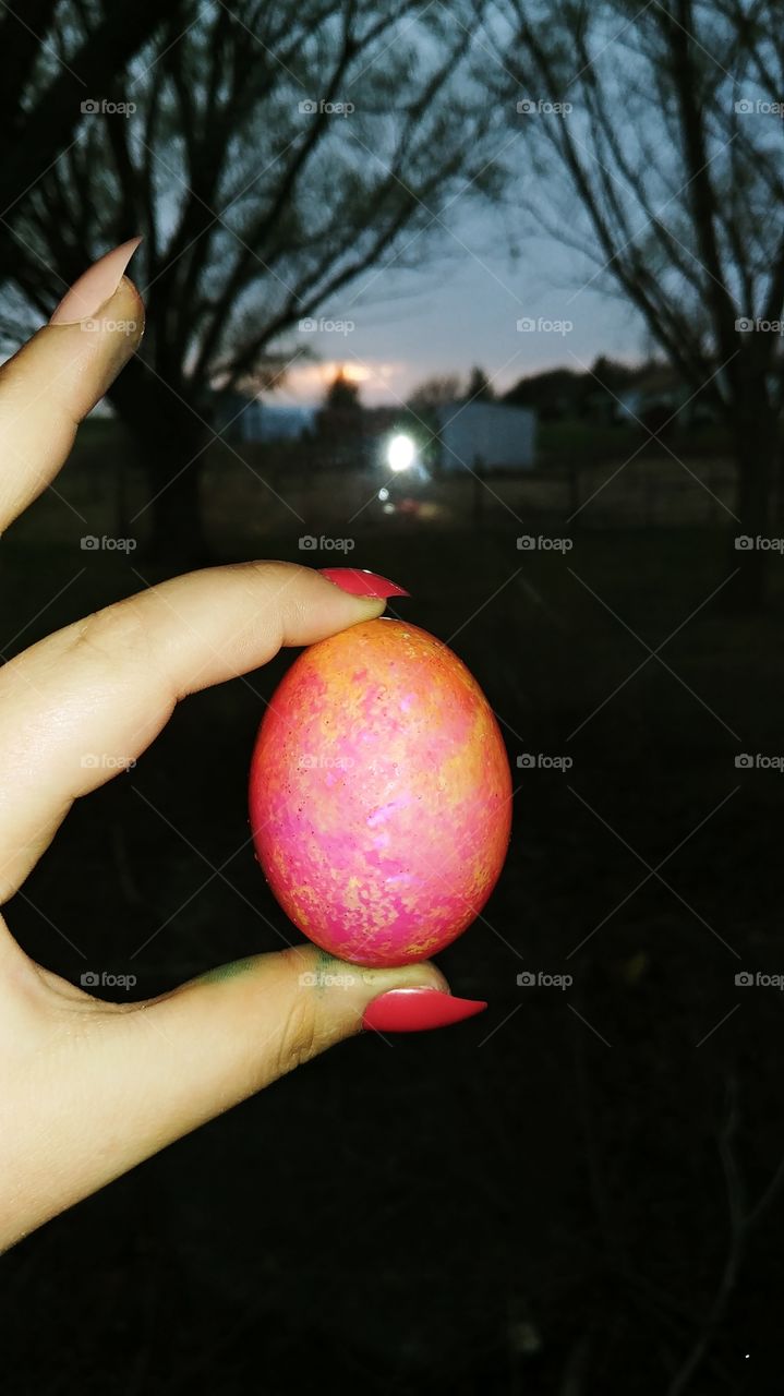 ✨peachy pink dyed eggs✨