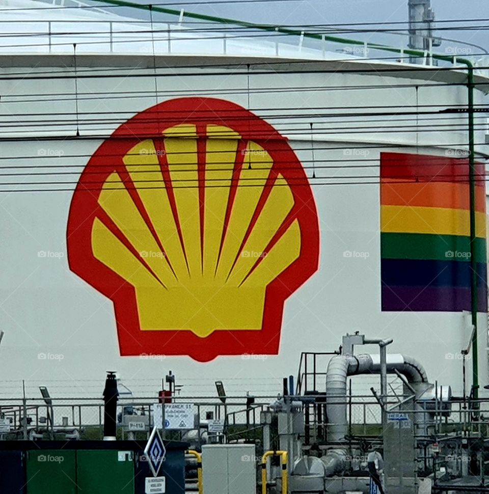 The Shell oil and fuel factory.