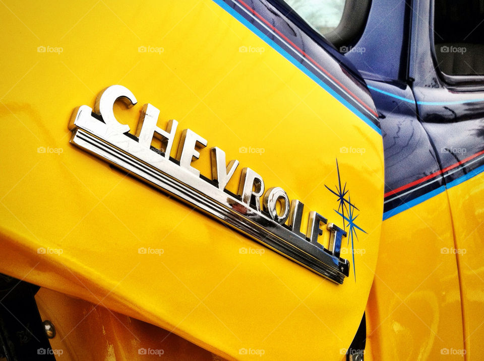 yellow classic truck chrome by chrishorrorshow