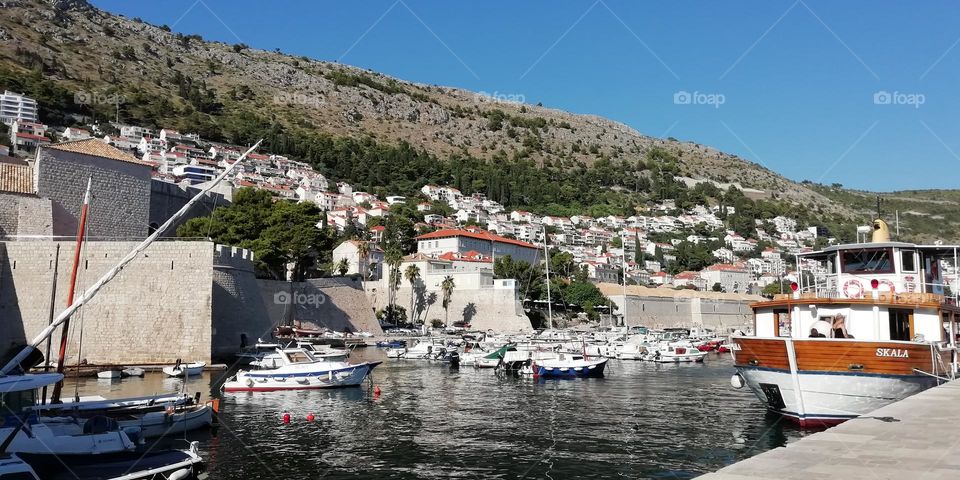 Sunny Croatian coast. This beautiful country is very welcoming for tourists.