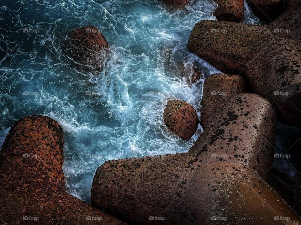 Rocks in the sea.