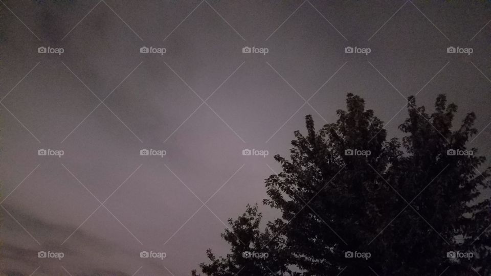 Hurricane Irma Clouds at Night in Greenwood Indiana