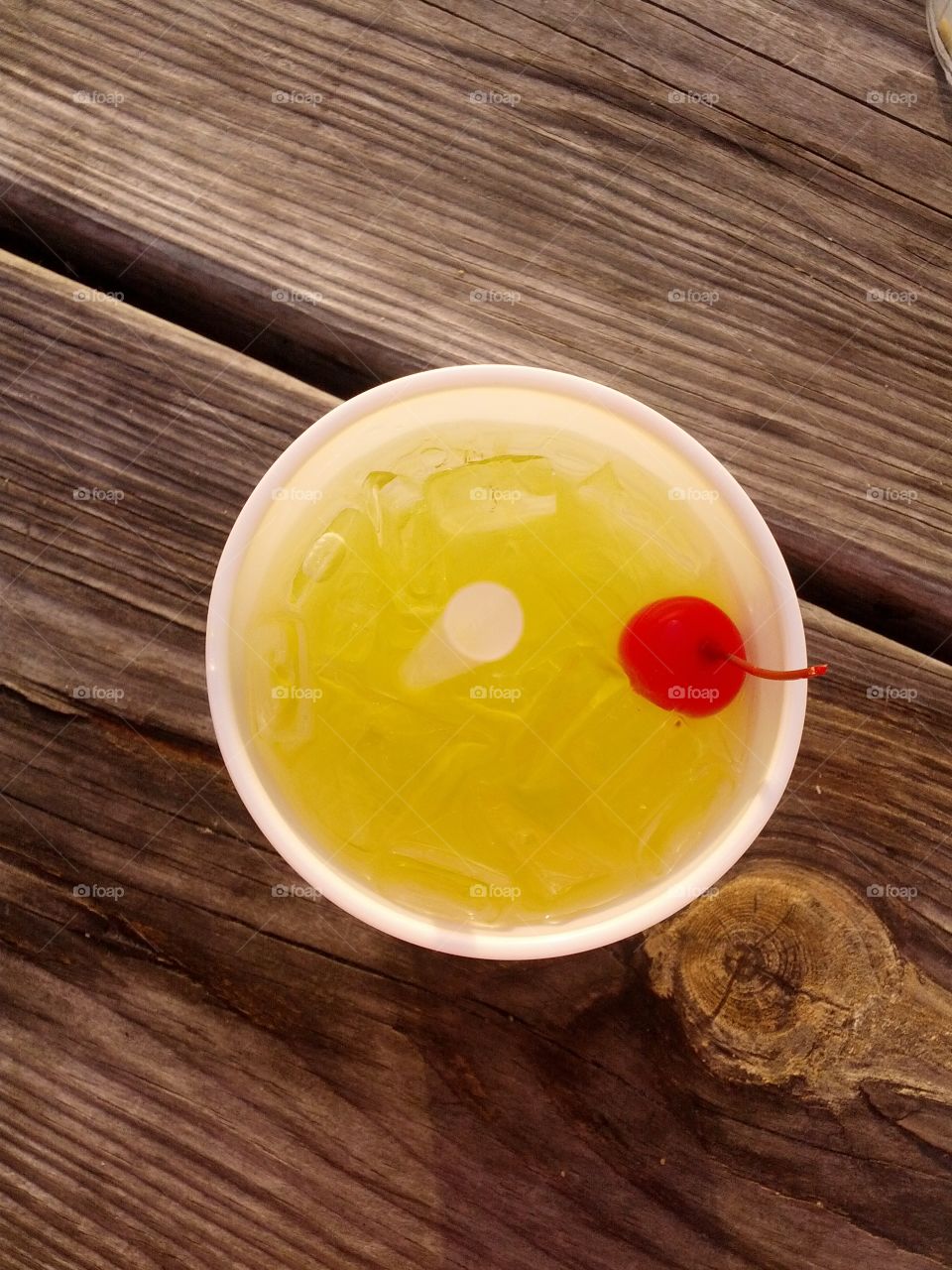 Yellow cocktail called turtle