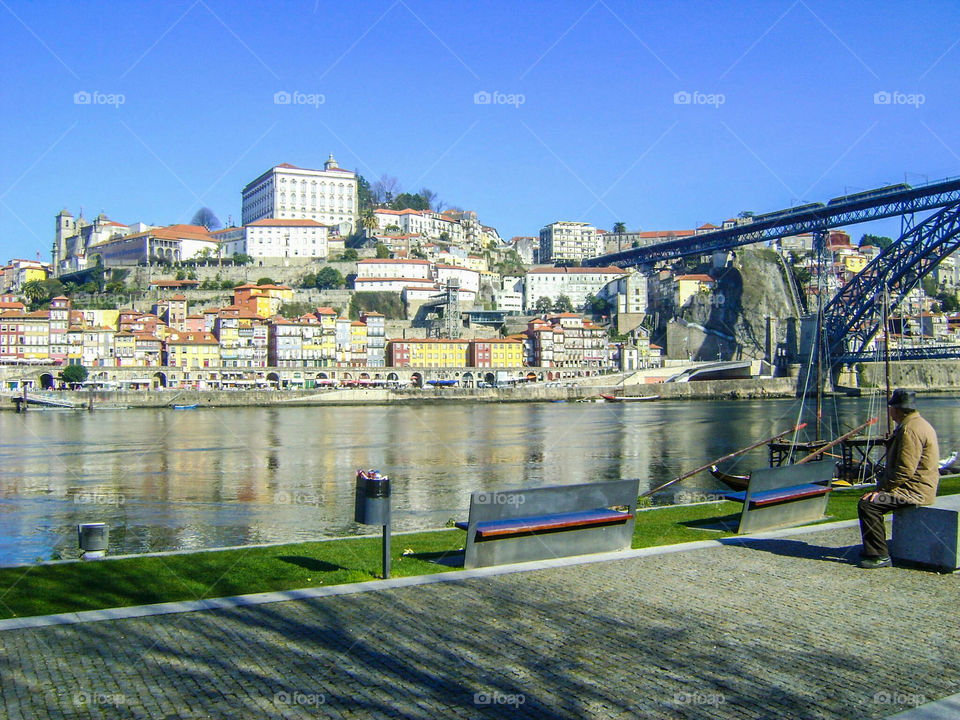 Enjoying the view of Porto.