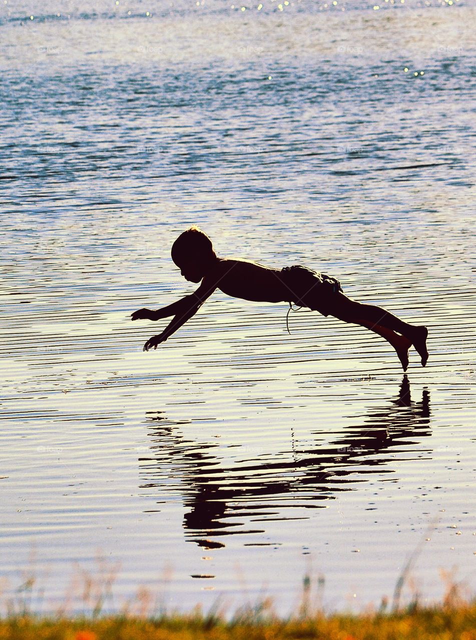 Boy diving 