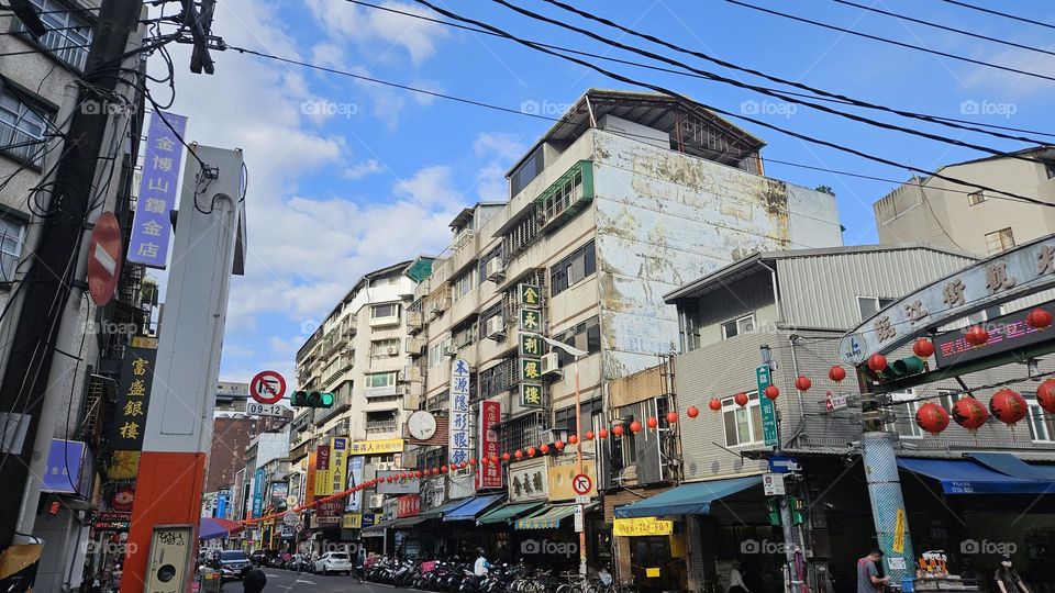 a view of Asia city  Street