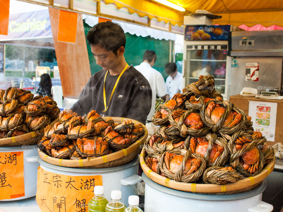 Mitten Crab stall