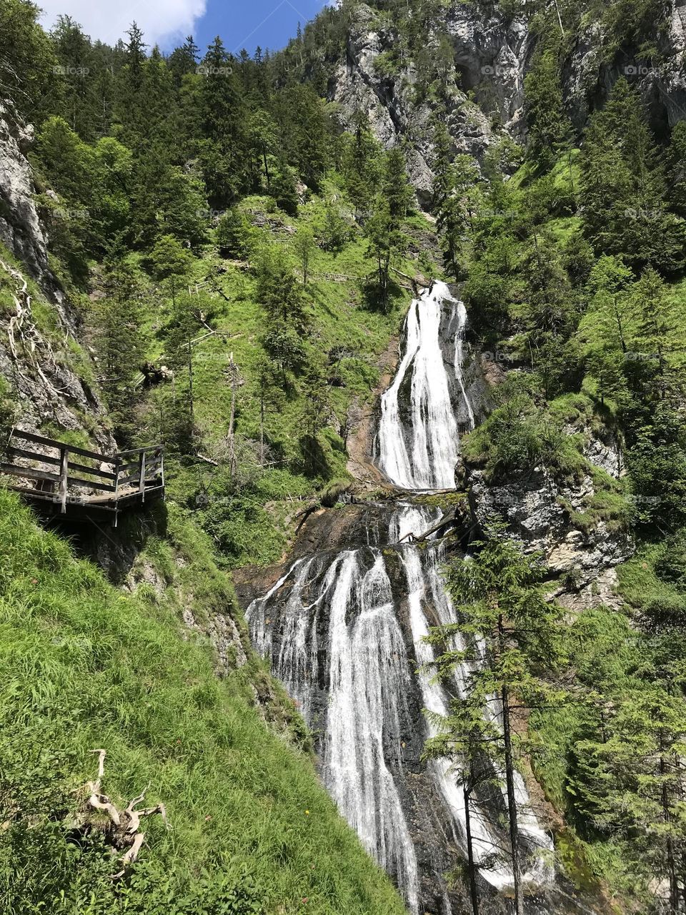 Alpine waterfall 