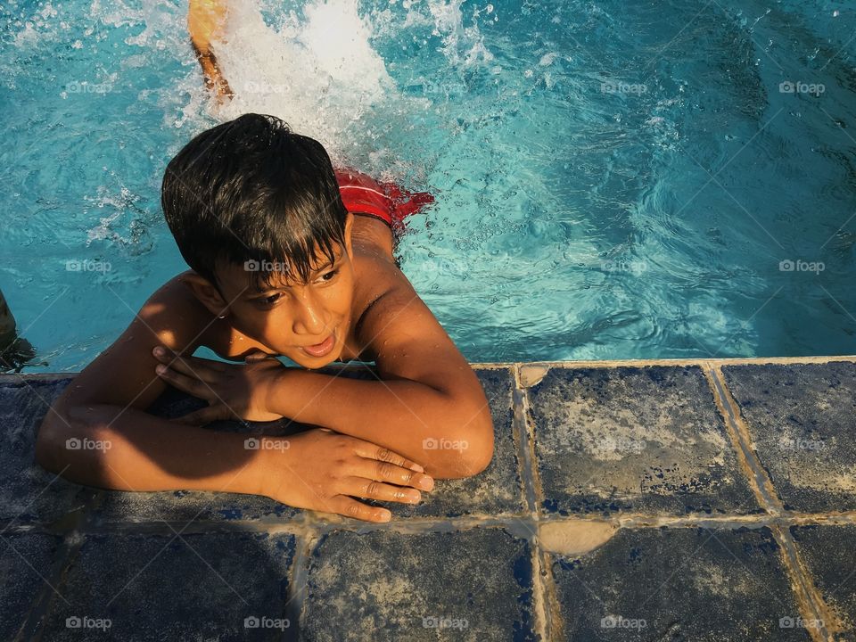 Memories remain After completing the first swimming session 