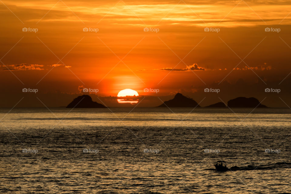 Sunset in Arpoador stone; Rio - Brazil 