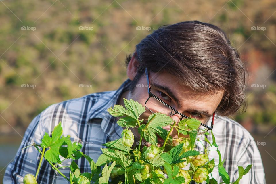 Man with hop