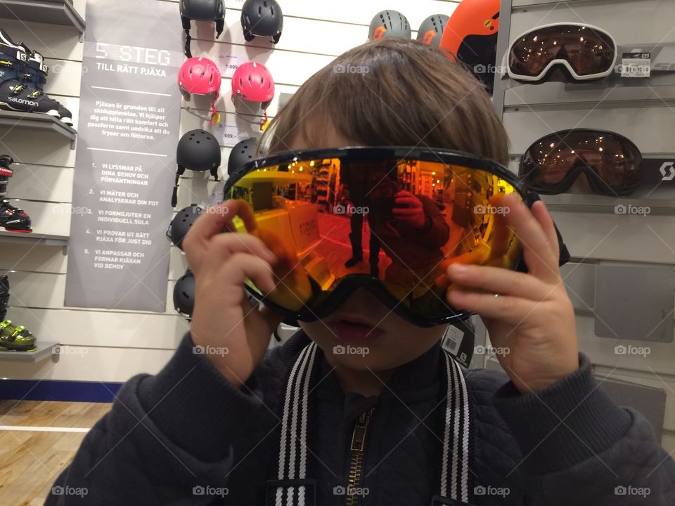 Ski glasses are cool