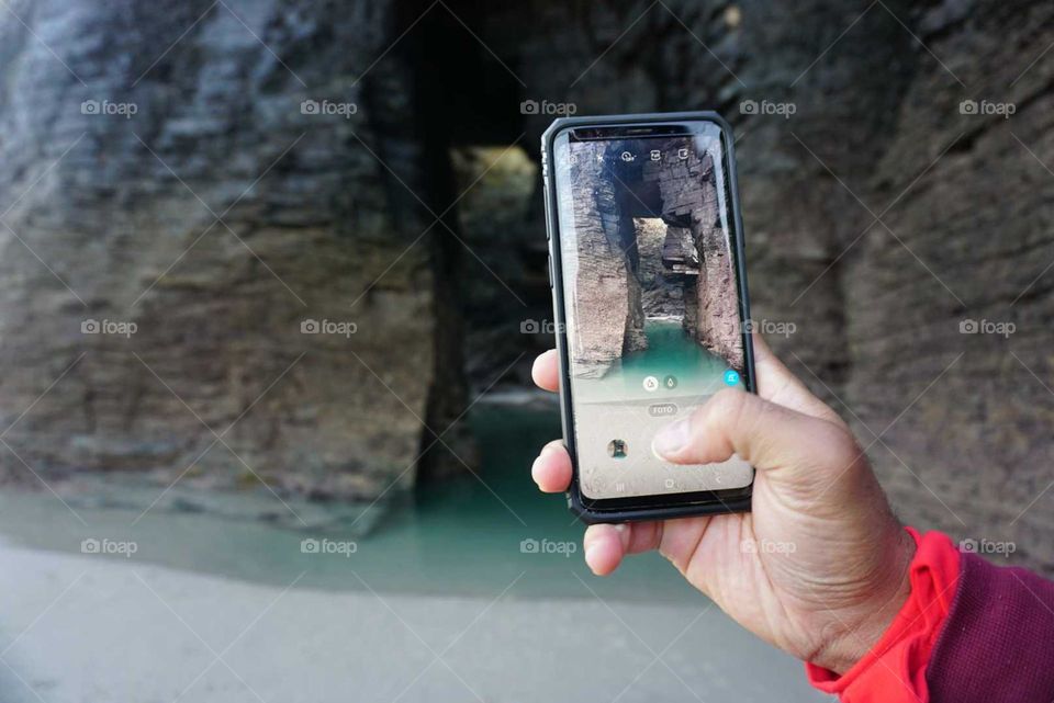 Nature#cellphone#hand#rock