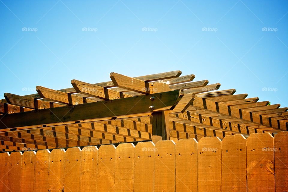 wood structure trelis