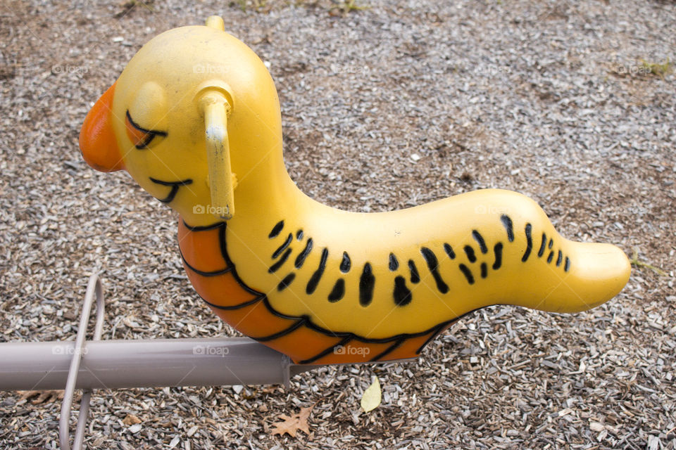 Yellow caterpillar toy