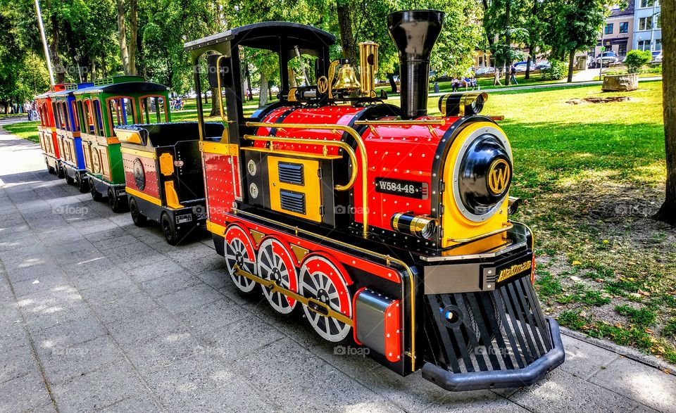 Steam locomotive from childhood. (Vilnius. July 2019.)