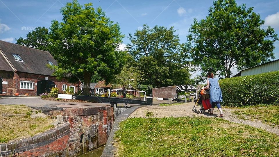 Canal. English canal on summers day