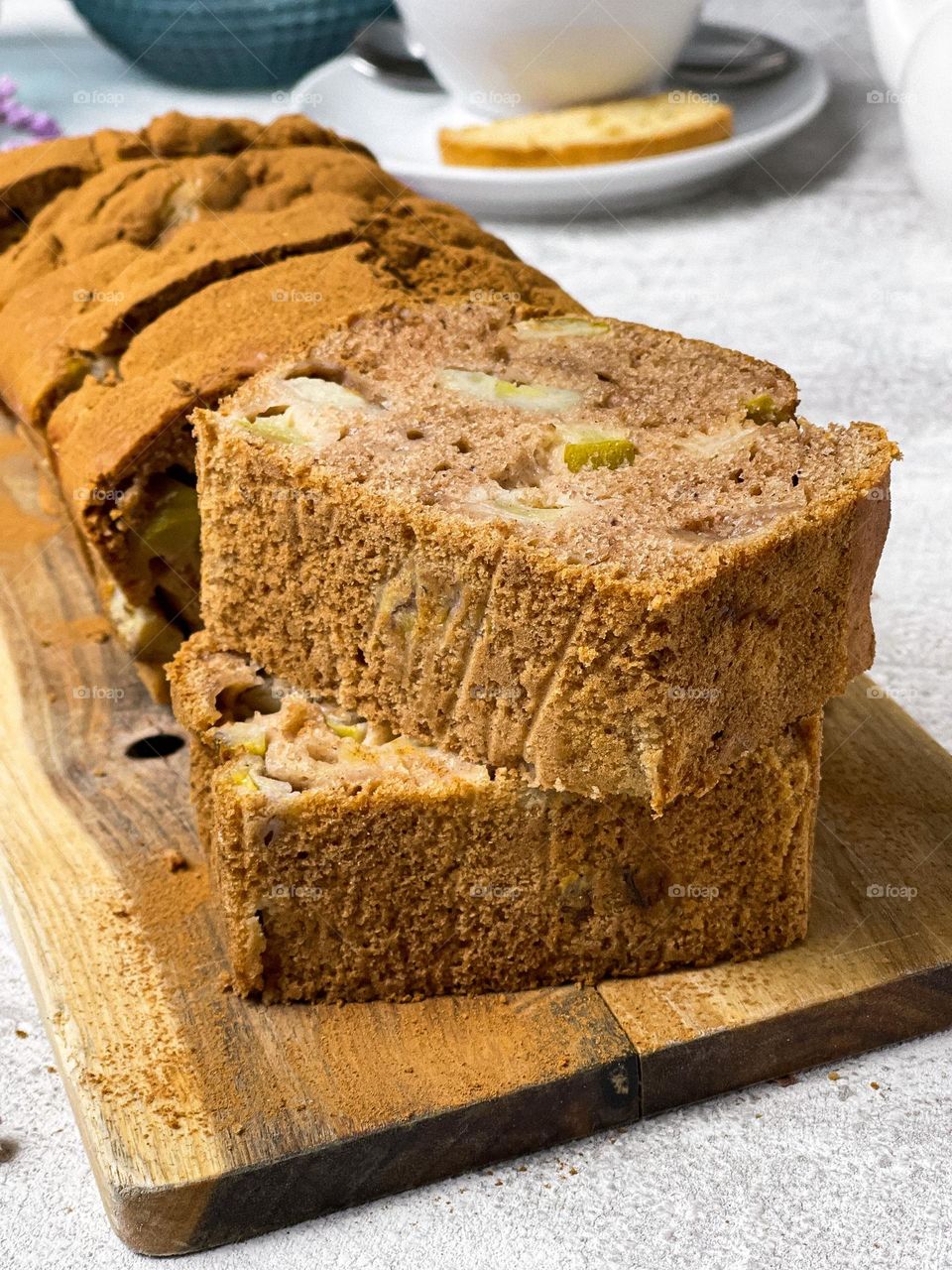 Fresh bread with pear