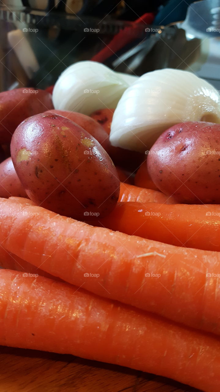 Potatoes Onions Carrots