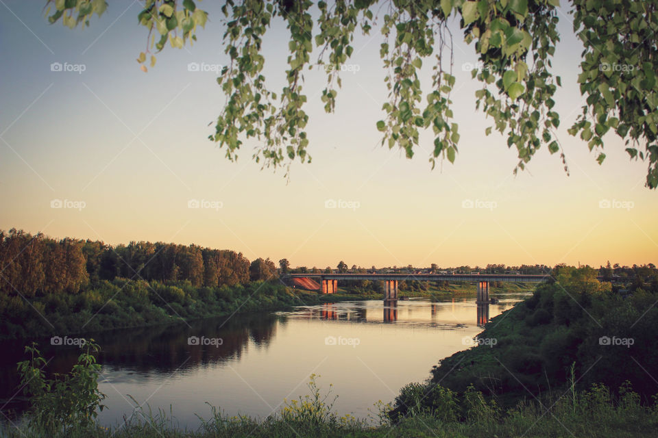 Evening in Polotsk, View of the western dvina